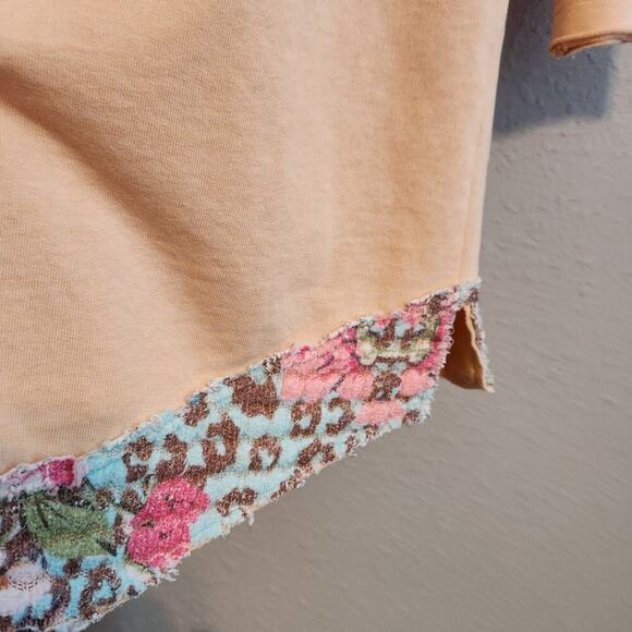 Free People Size Small  Peach Pullover Casual Sweatshirt - Picture 10 of 11